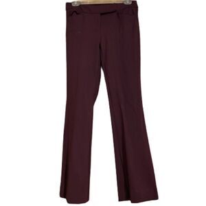 White House Black Market Women’s Mid-Rise Burgundy Bootcut Office Pants Size S